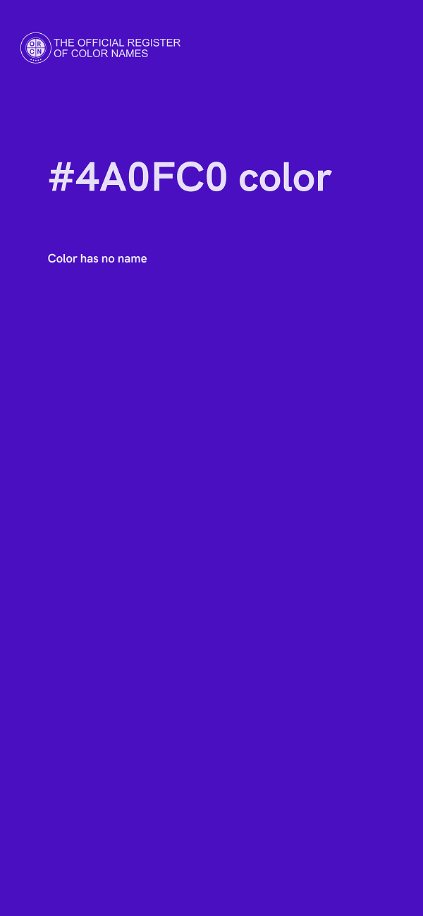 #4A0FC0 color image