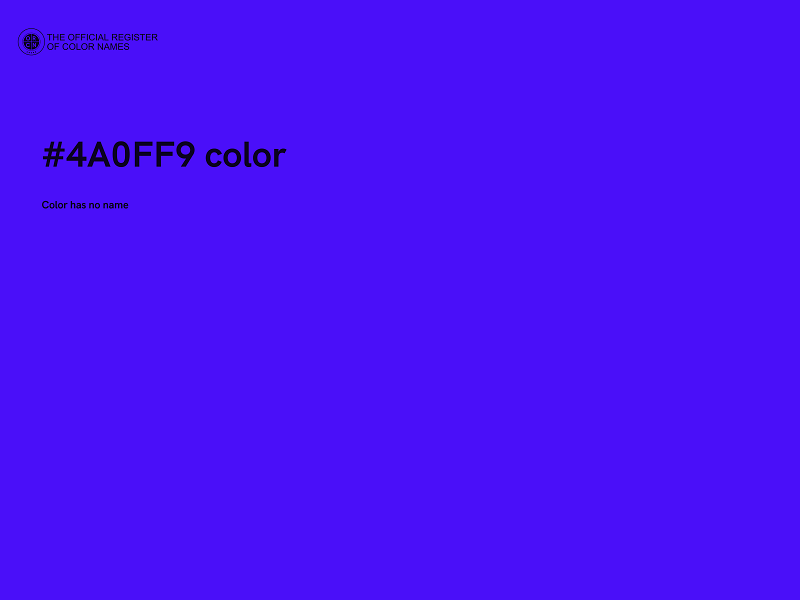 #4A0FF9 color image