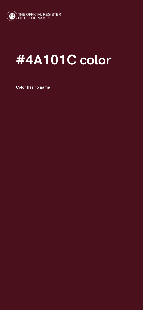 #4A101C color image