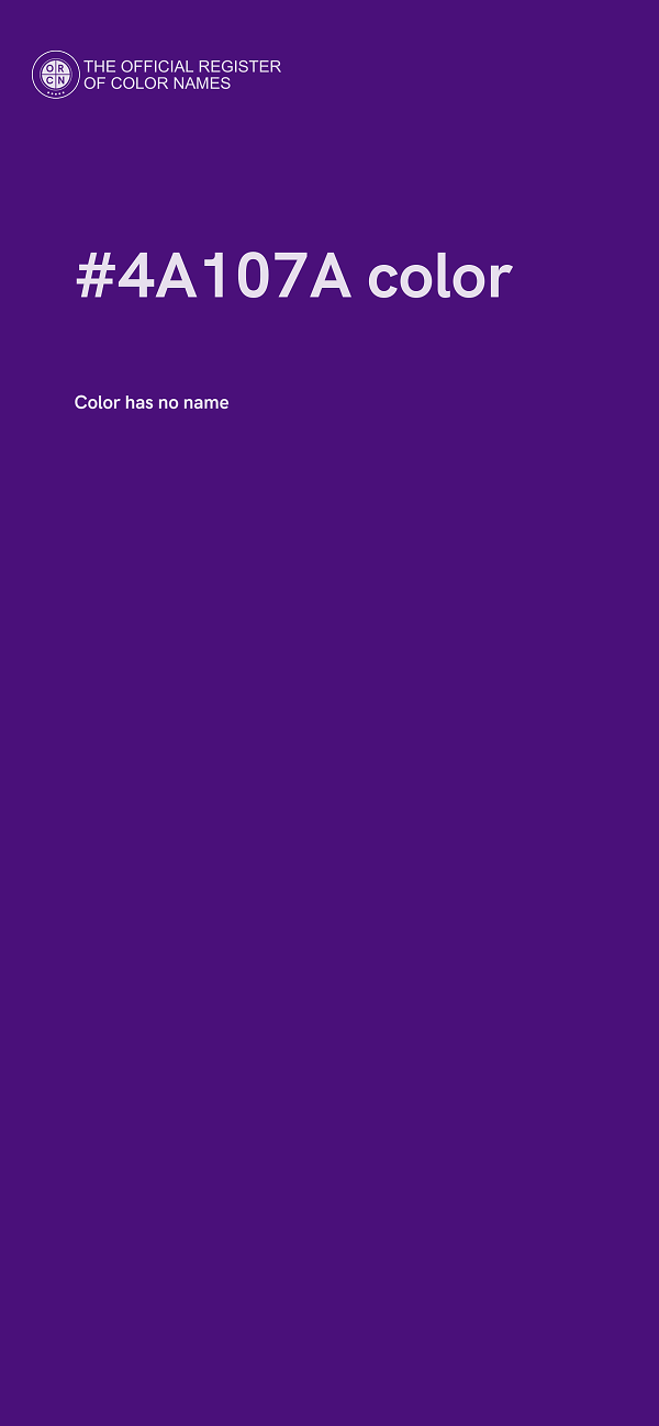 #4A107A color image
