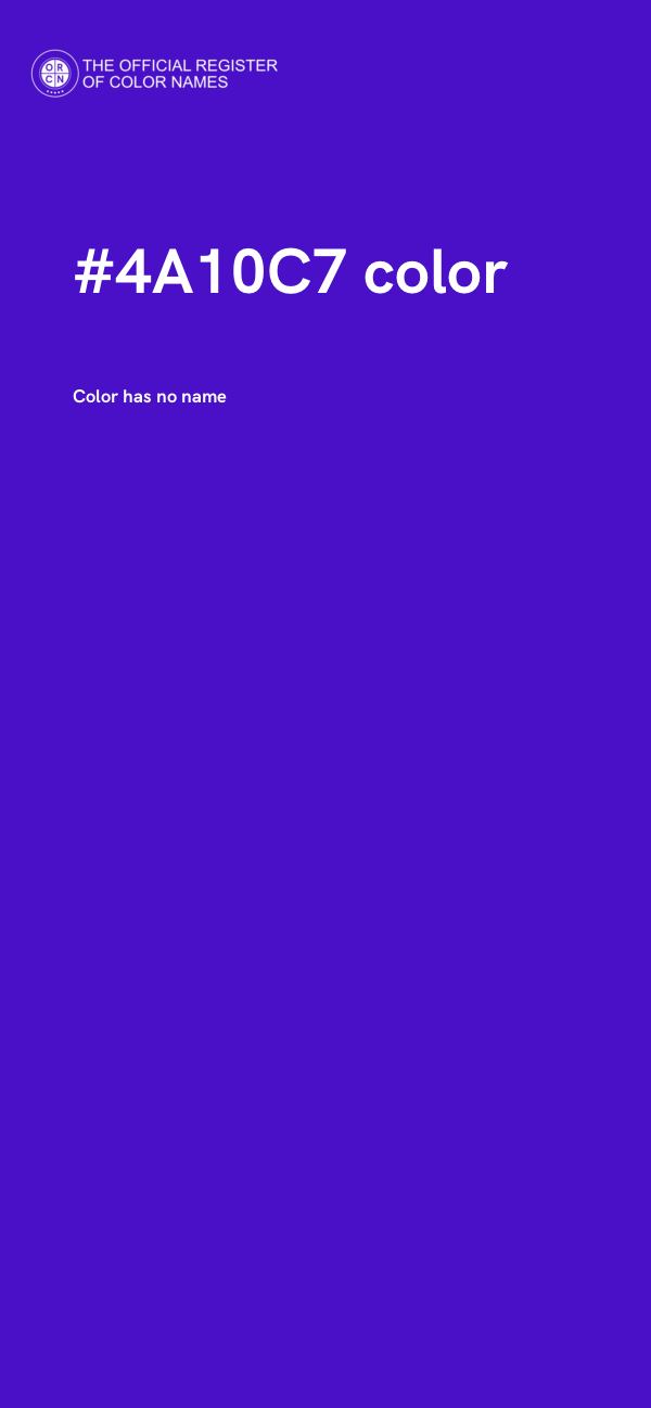 #4A10C7 color image