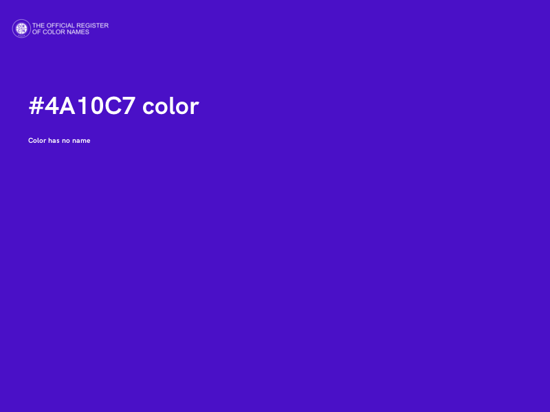 #4A10C7 color image