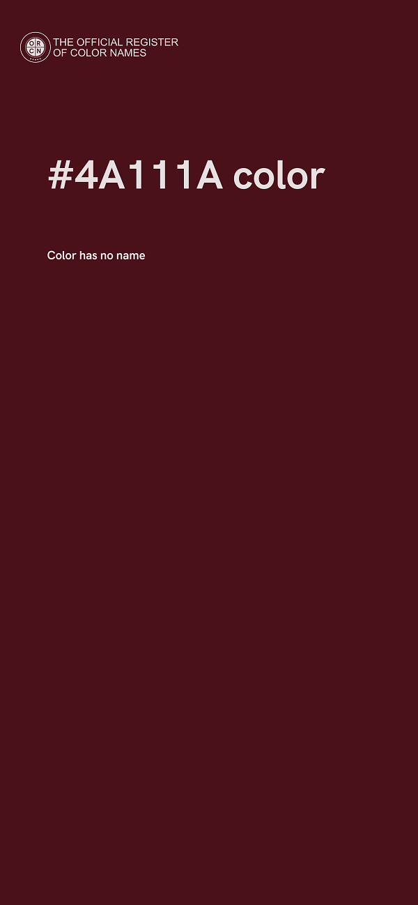 #4A111A color image