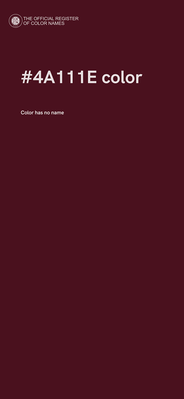 #4A111E color image