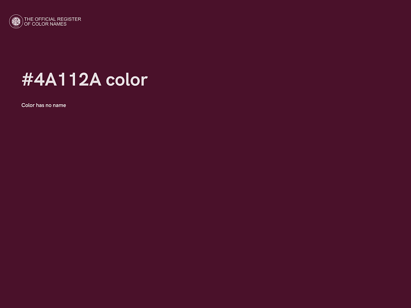 #4A112A color image