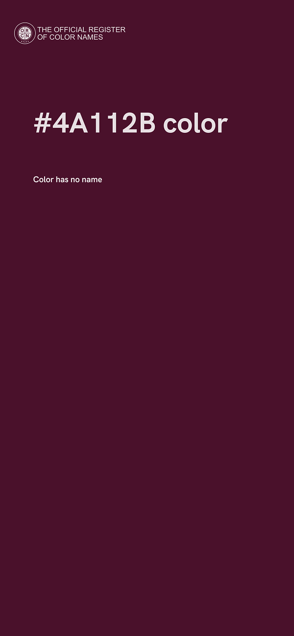 #4A112B color image