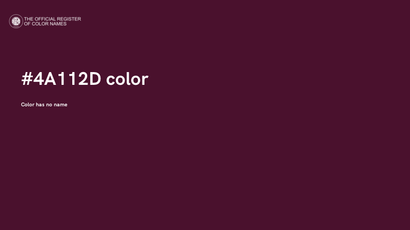 #4A112D color image