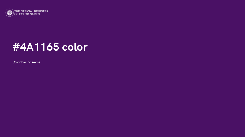 #4A1165 color image