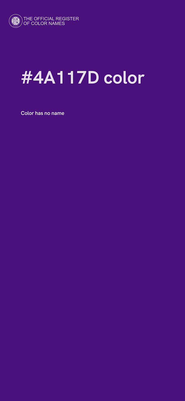 #4A117D color image