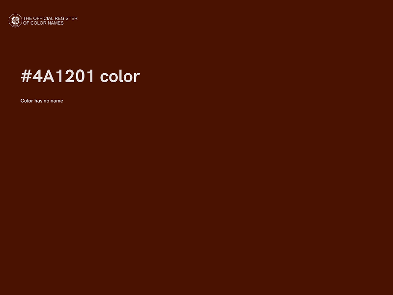 #4A1201 color image