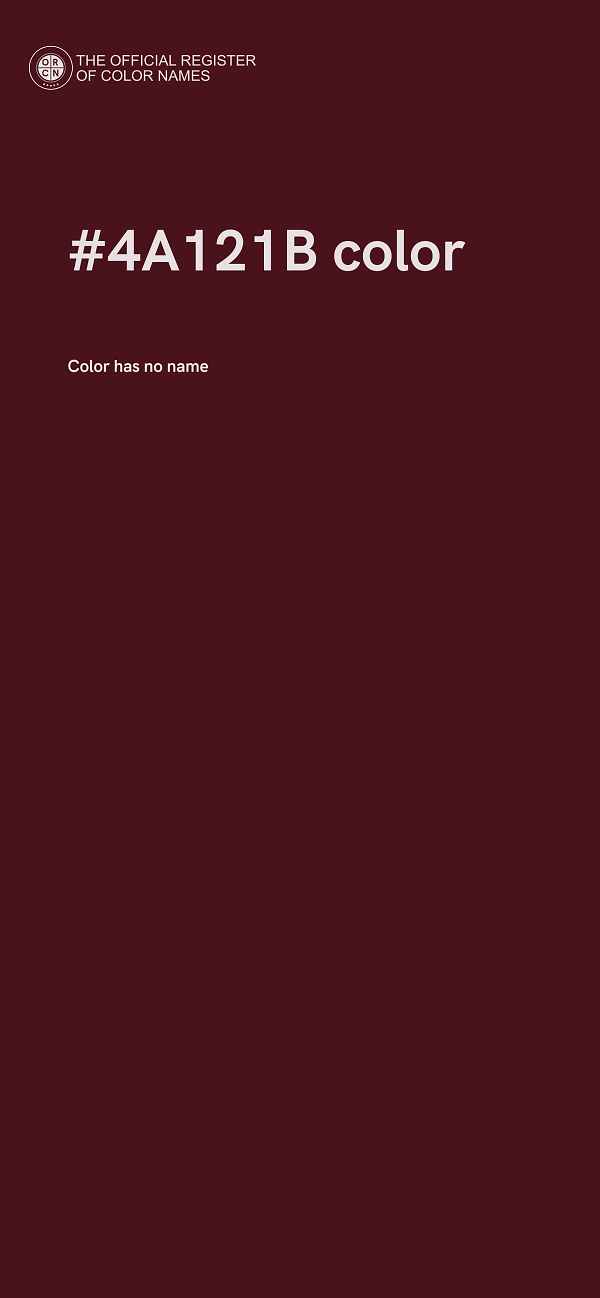 #4A121B color image