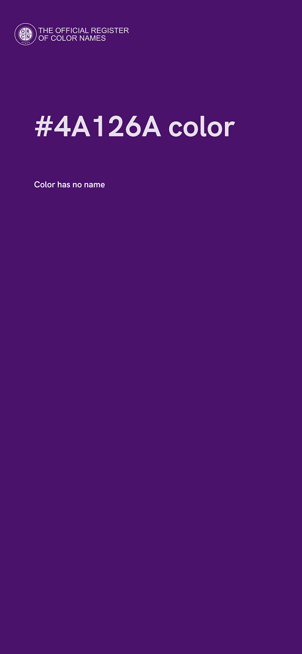 #4A126A color image