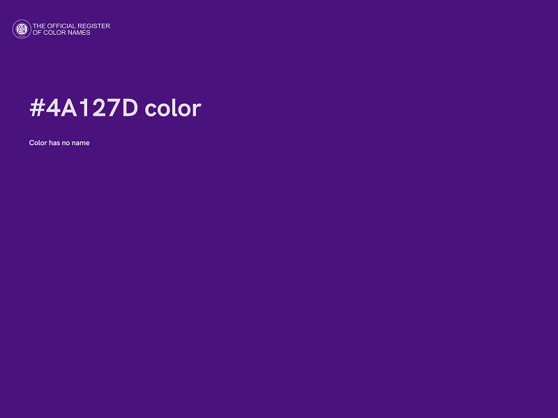 #4A127D color image