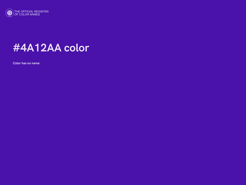 #4A12AA color image
