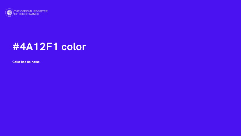 #4A12F1 color image