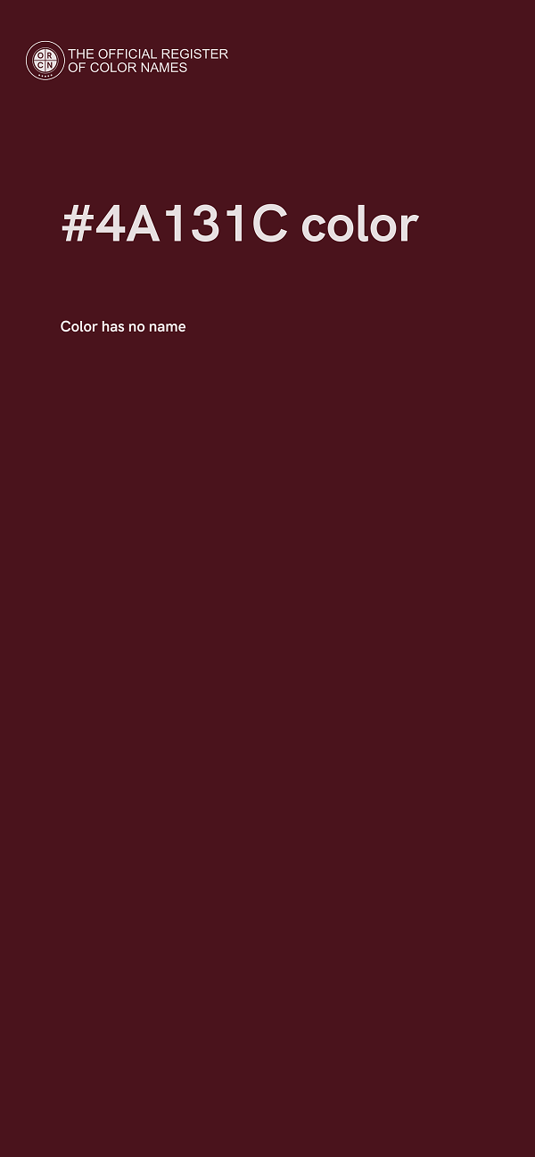#4A131C color image