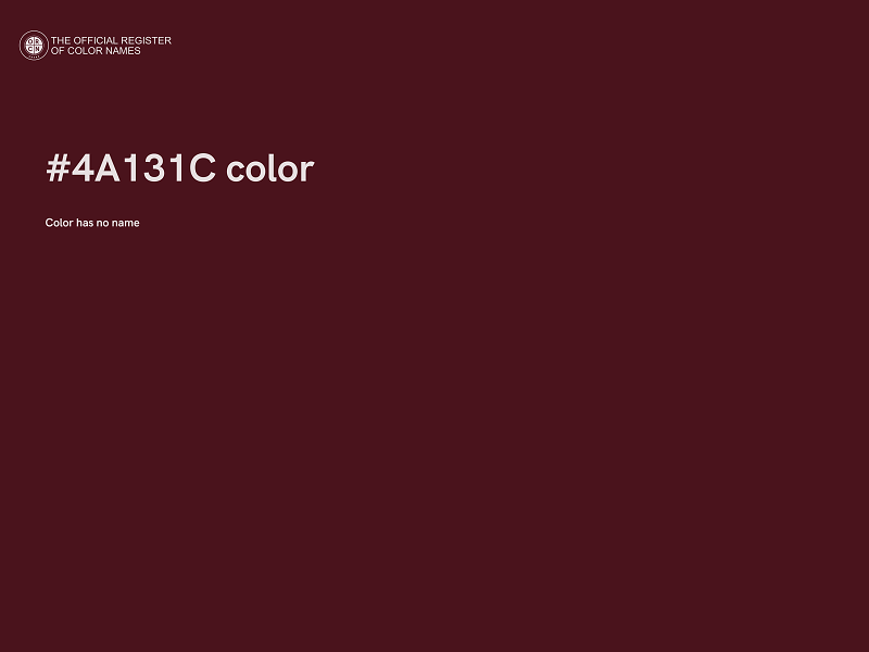 #4A131C color image