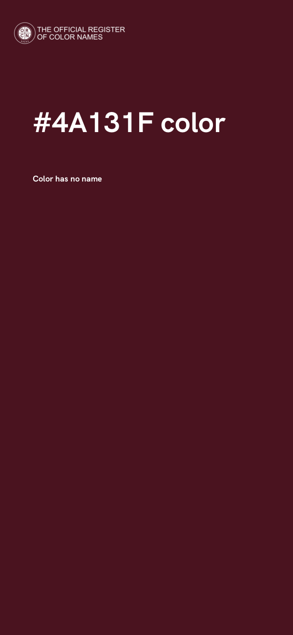 #4A131F color image