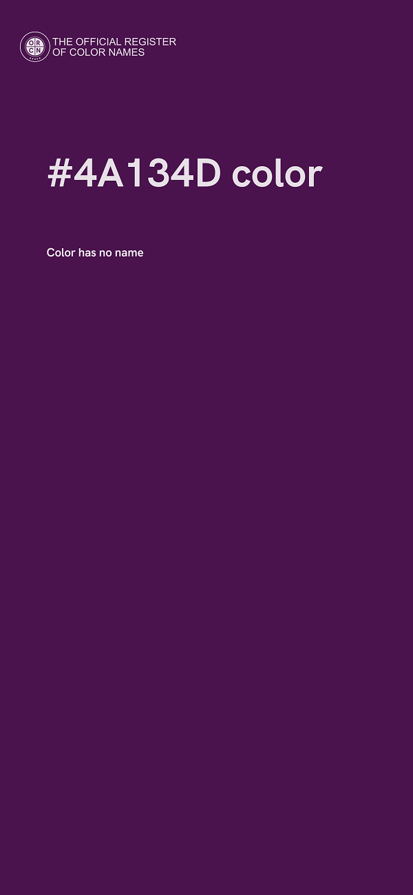 #4A134D color image
