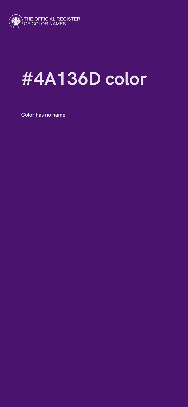 #4A136D color image