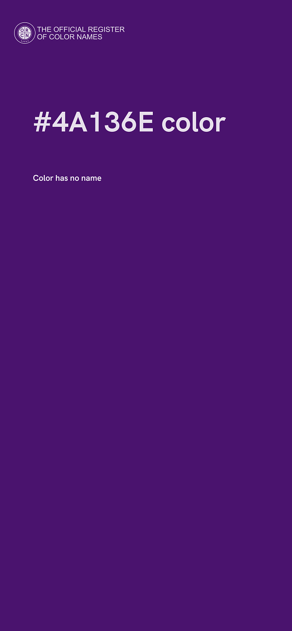 #4A136E color image