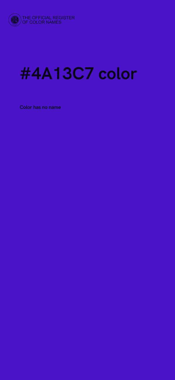#4A13C7 color image