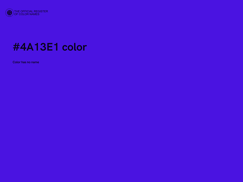 #4A13E1 color image