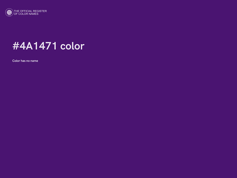#4A1471 color image