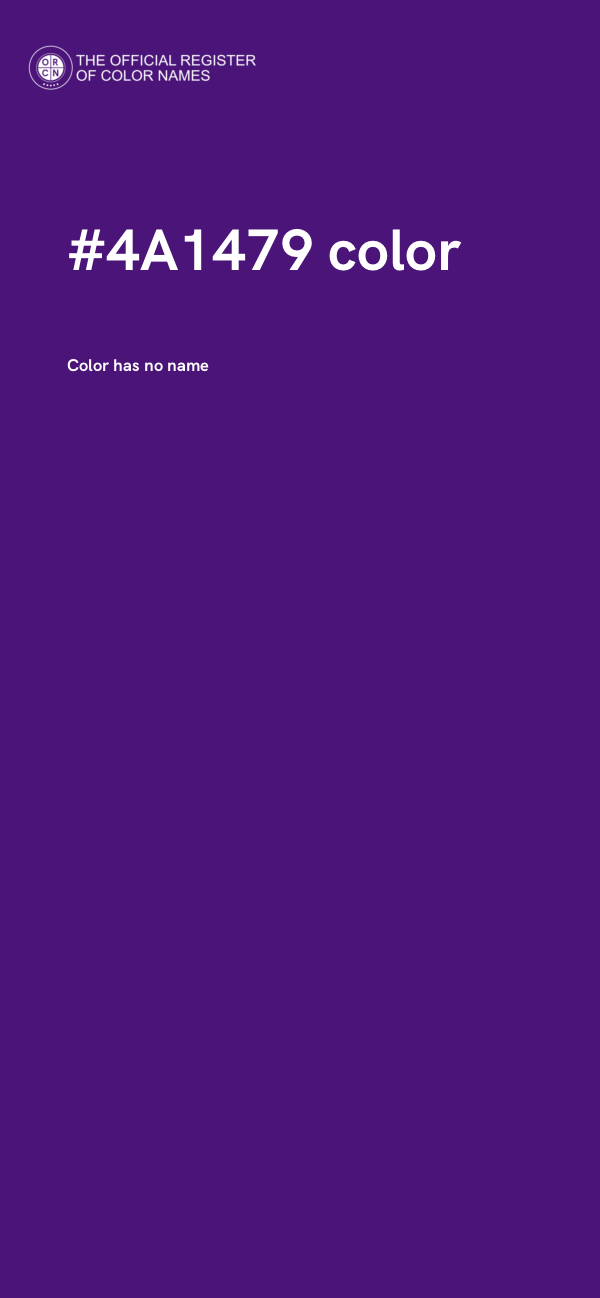 #4A1479 color image