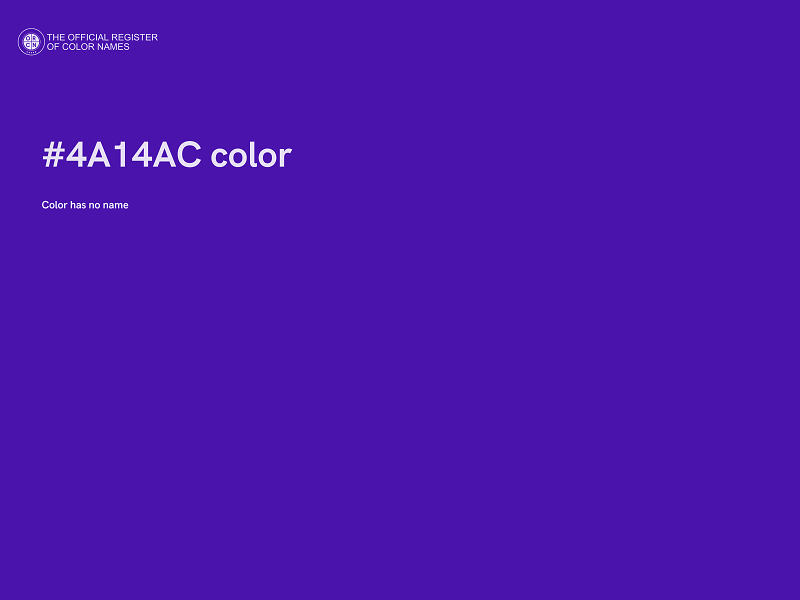 #4A14AC color image