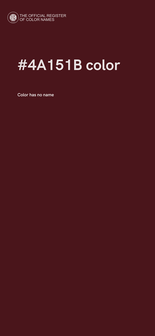#4A151B color image