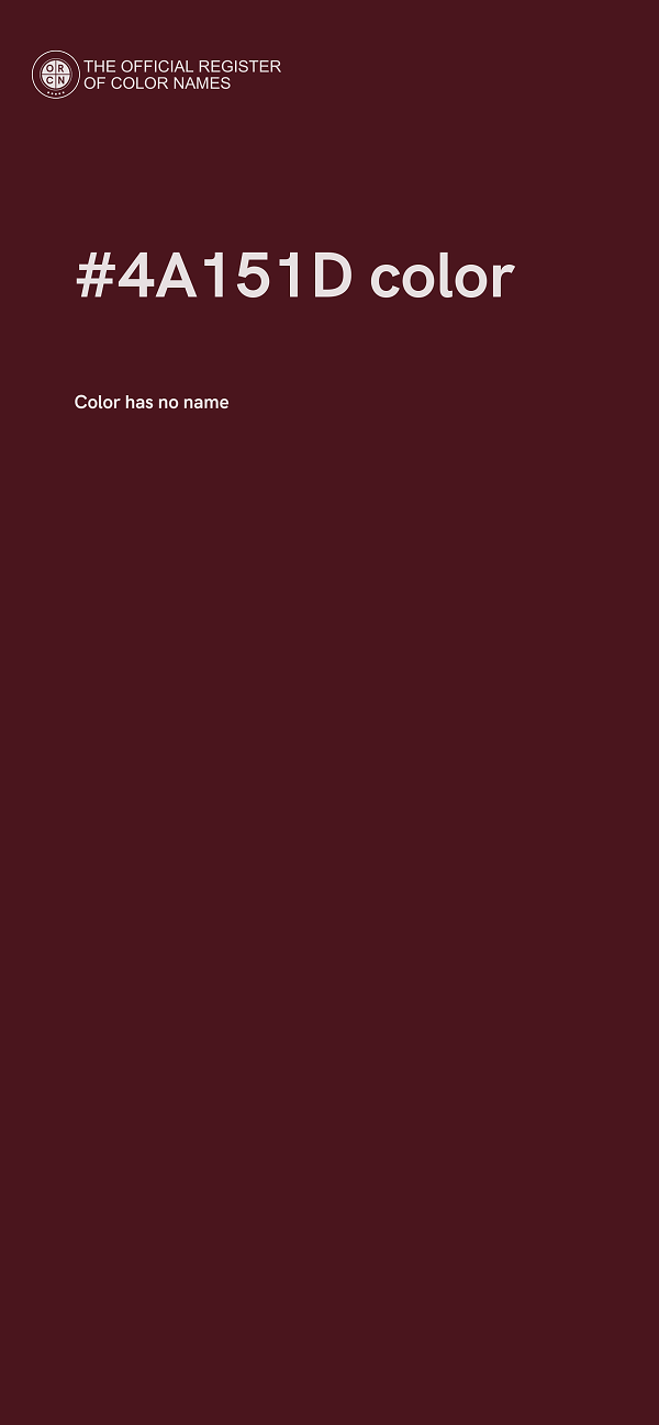 #4A151D color image