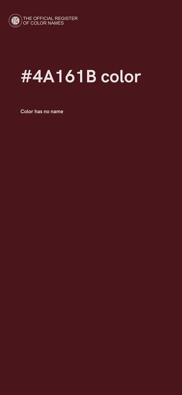 #4A161B color image