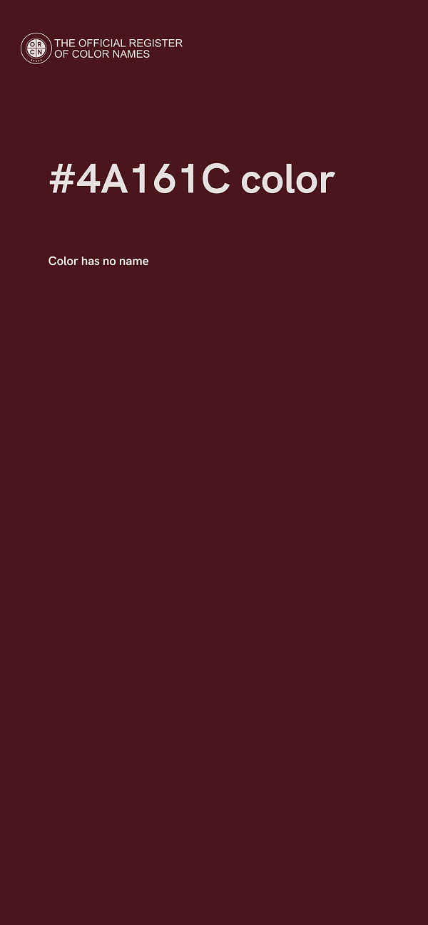 #4A161C color image