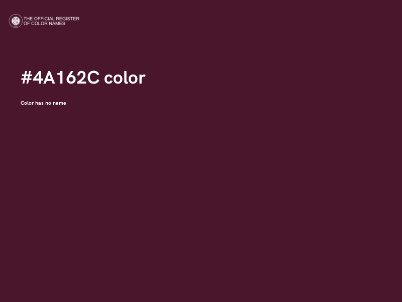 #4A162C color image