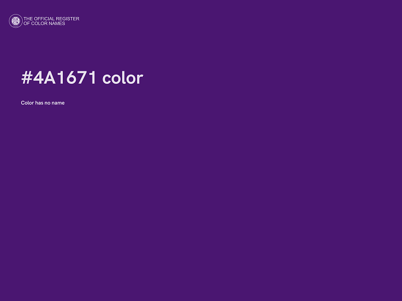 #4A1671 color image