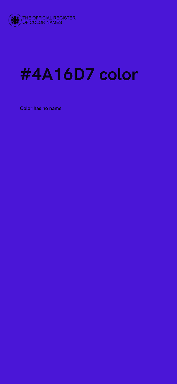 #4A16D7 color image