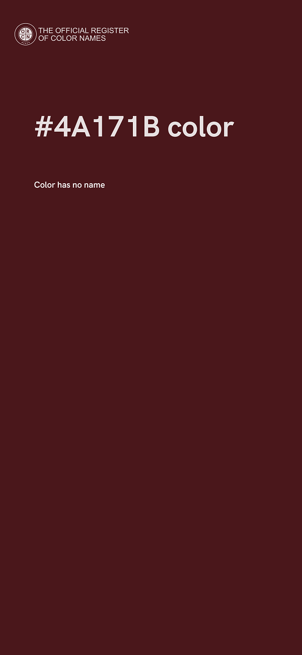 #4A171B color image