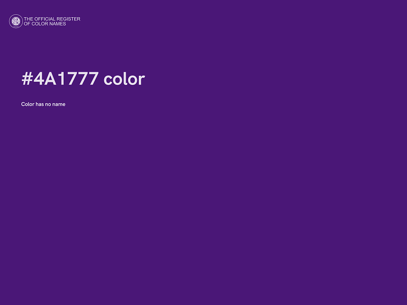 #4A1777 color image