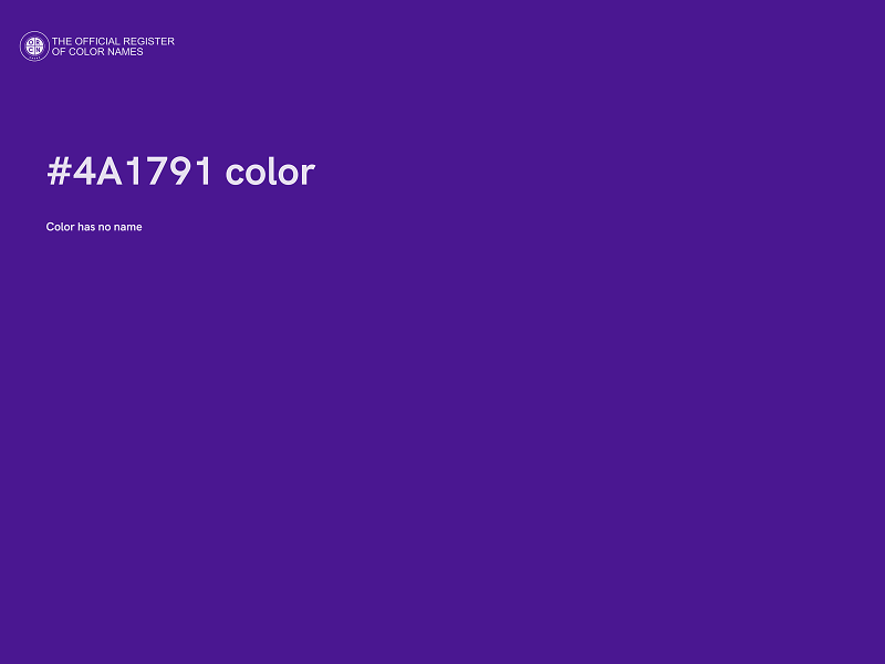 #4A1791 color image