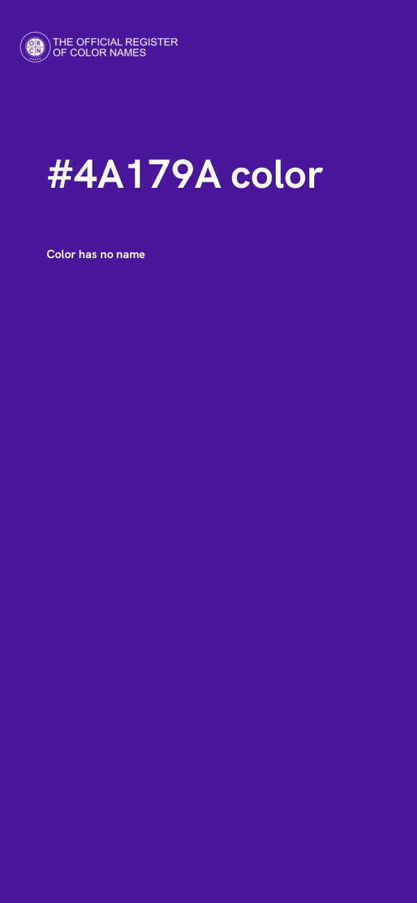 #4A179A color image