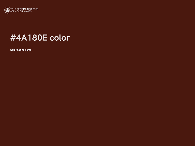 #4A180E color image