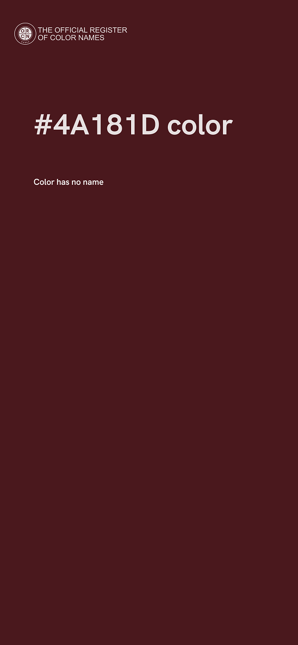 #4A181D color image