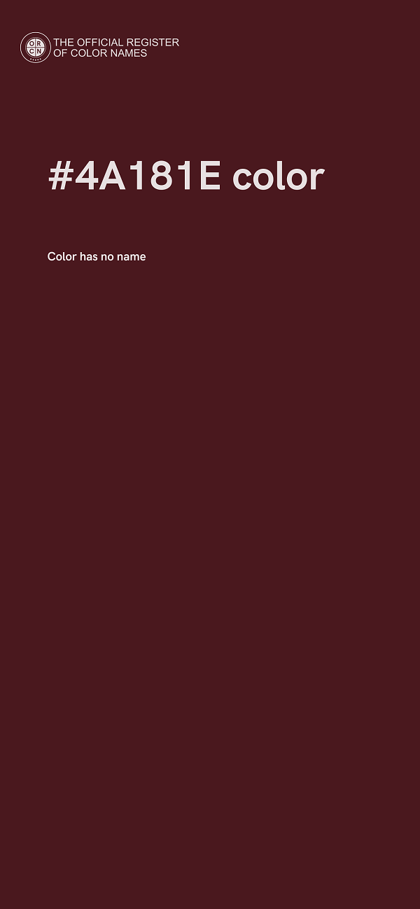 #4A181E color image