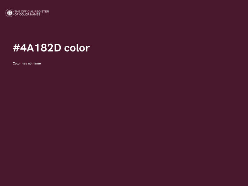 #4A182D color image