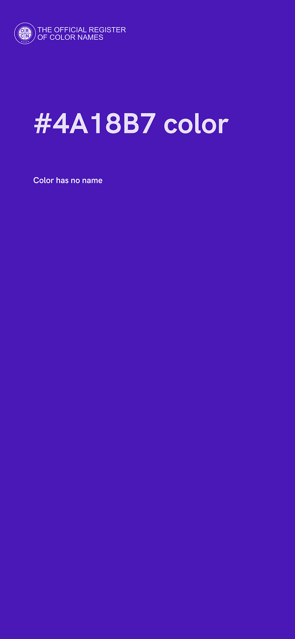 #4A18B7 color image
