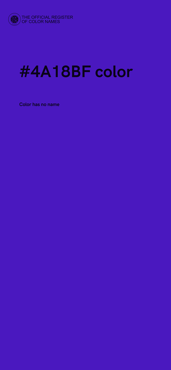 #4A18BF color image