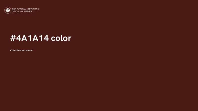 #4A1A14 color image