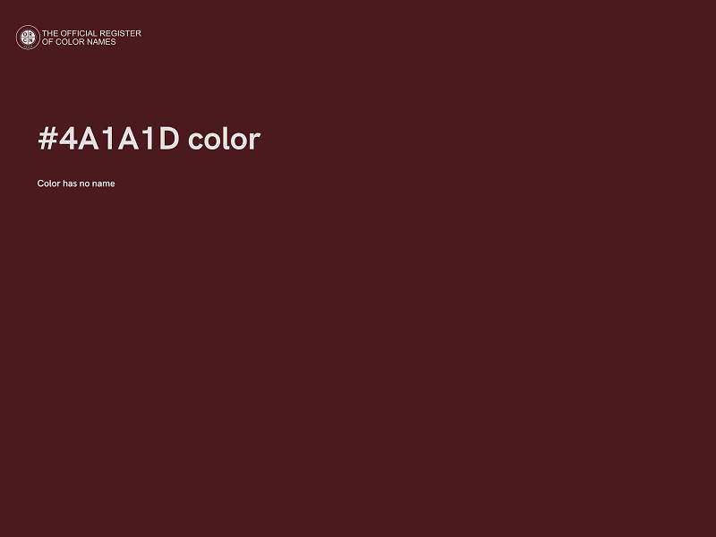 #4A1A1D color image