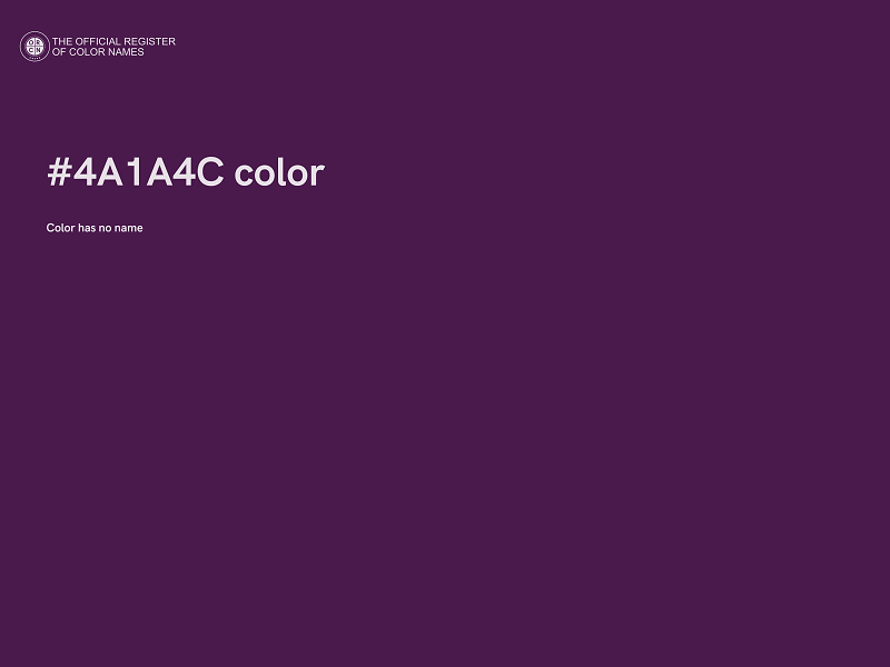 #4A1A4C color image